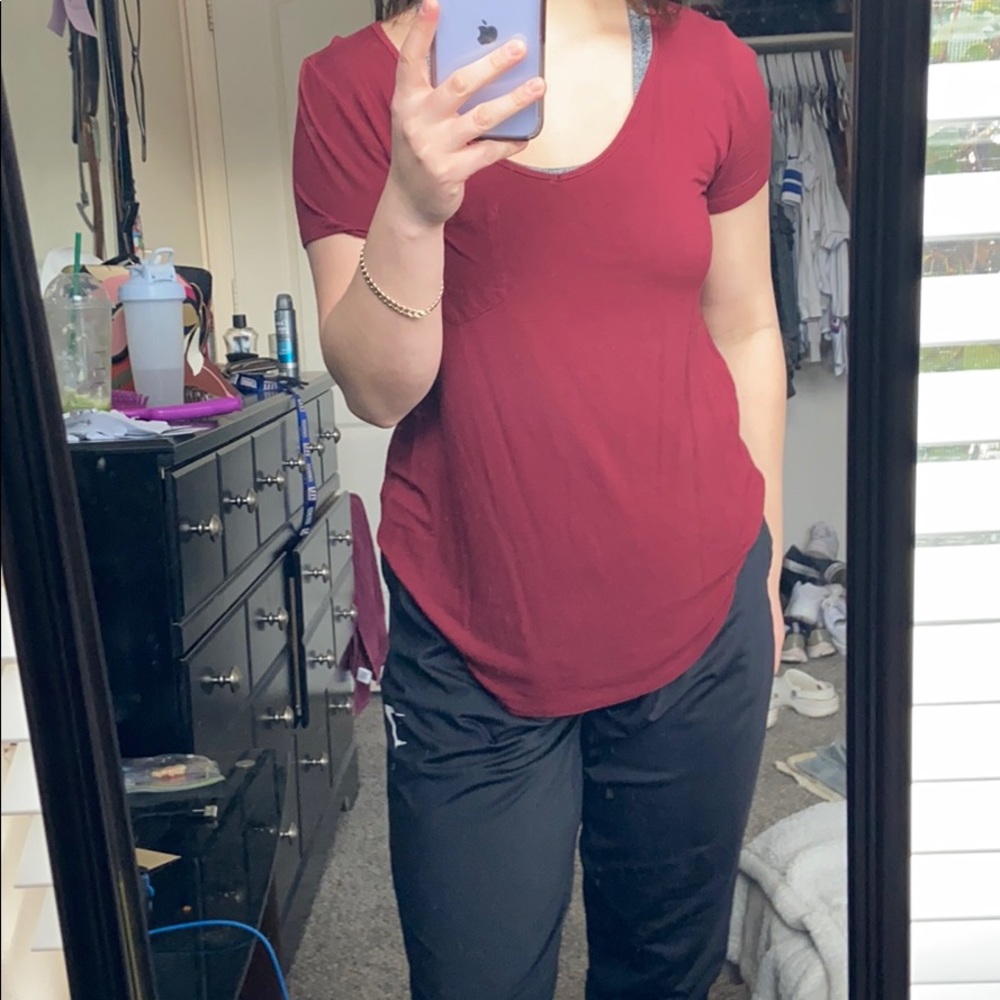 Maroon Hollister Tee